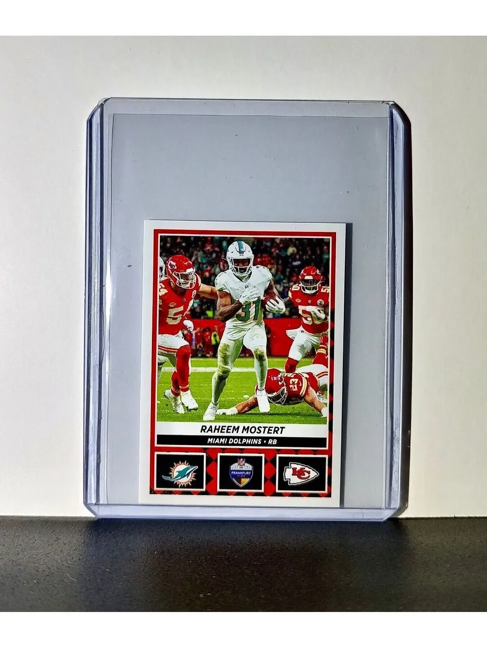 Raheem Mostert 2024 Panini NFL Sticker #13 Frankfurt Games Miami Dolphins